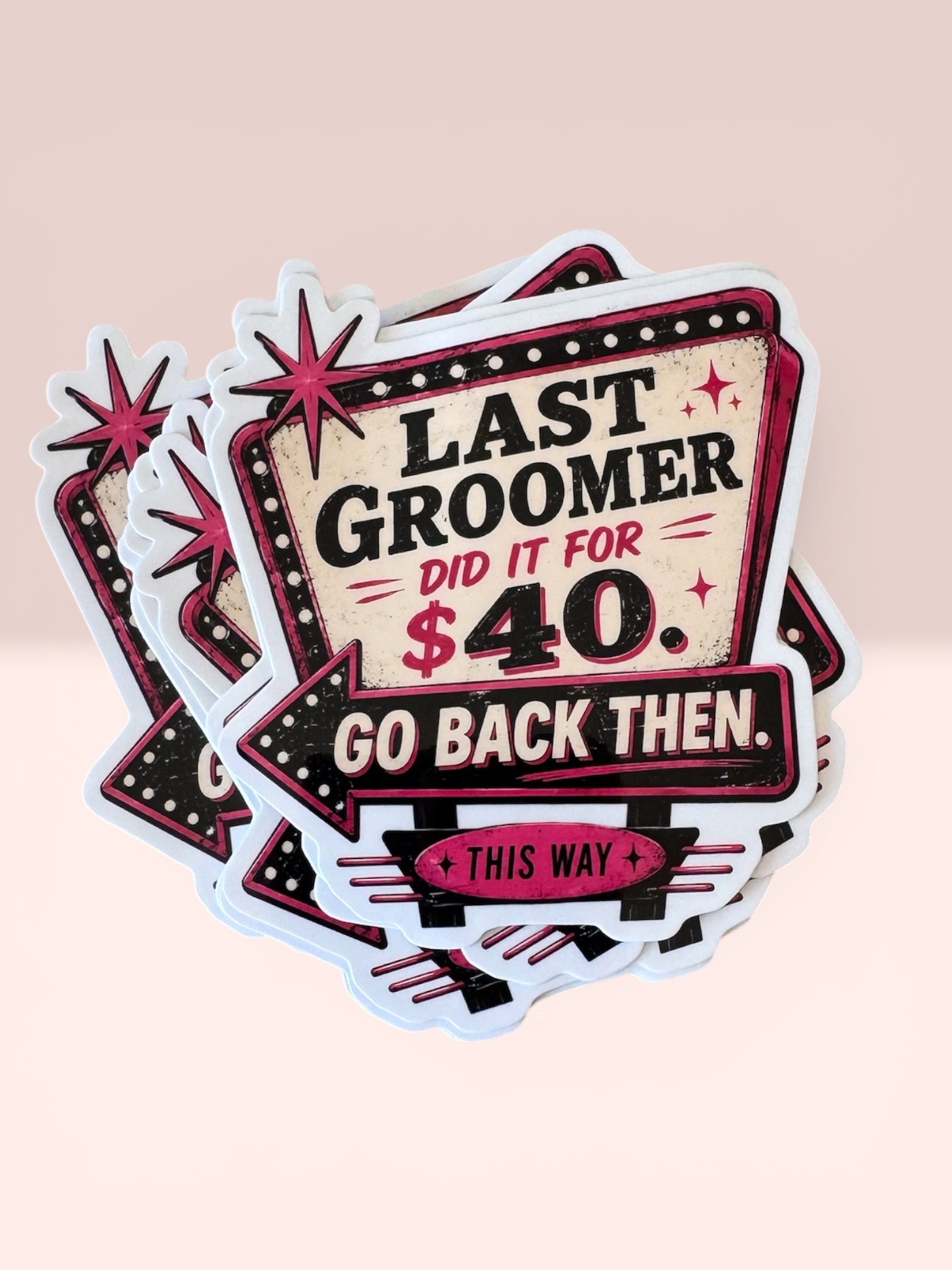 The "Go Back Then" Retro Sign Sticker